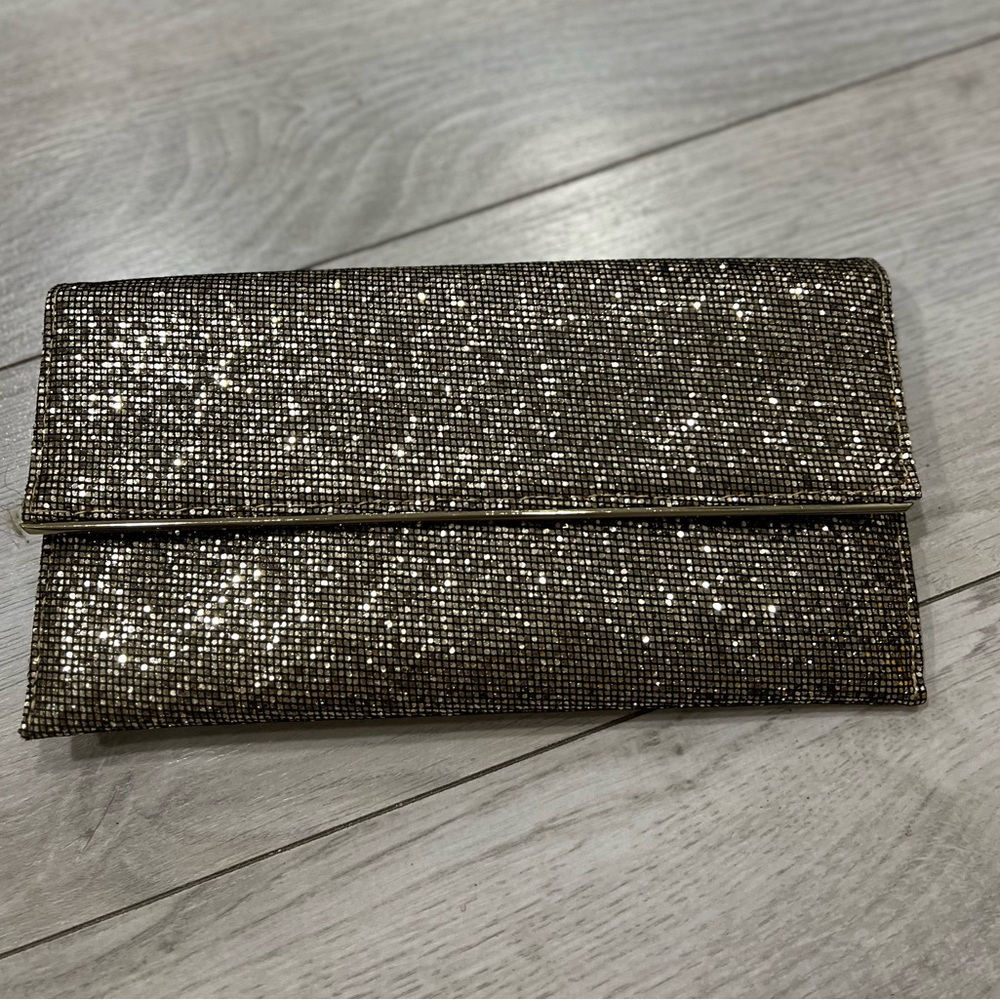 Francesca's Collections Sparkling Silver Clutch